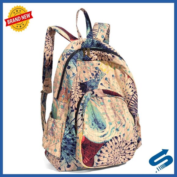 Handbags - Large Capacity Bohemian Backpack Foldable Canvas Daypack Travel Bag